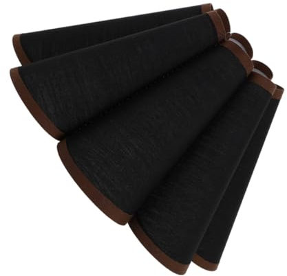 Angoily Black Cloth Fabric Lampshade Light Cover E27 Foldable Petal Design Lamp Cover Decor for Table and Wall Lamps Bedroom and Living Room