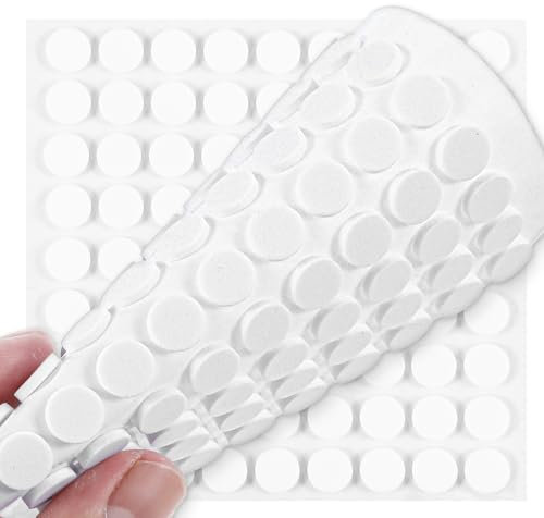 Nogeqi 324 feltrini autoadesivi, bianchi, rotondi, per sedie, spessi feltrini per mobili, in feltro autoadesivi, in feltro, proteggono i vostri pavimenti in legno