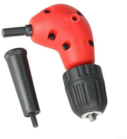 1 adaptador de portabrocas sin llave para taladro de ángulo recto de 90°