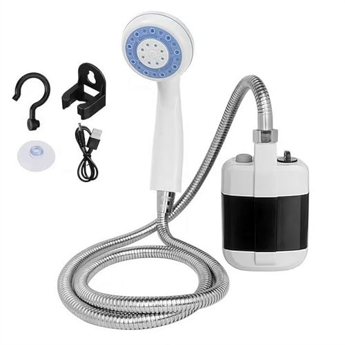 2025 - Ducha portátil de camping, ducha eléctrica recargable por USB, bomba de agua de mano con manguera, para camping, senderismo, playa, lavado de coches, viajes, limpieza de mascotas, RV