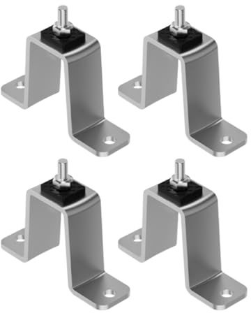 Fenteer 4 Soportes de Montaje para Aisladores de Vibraciones con Amortiguación para Aire Acondicionado, Base Dividida, Almohadillas Antivibración Fáciles de I, Mayor Tamaño
