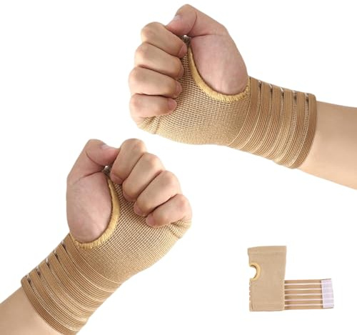 HBYMYDA 2 Pieza Muñequera Tendinitis Muñeca Ajustable Muñequeras Tunel CarpianoFerula Tunel Carpiano para Dolor Articulaciones, Esquinces, Palm Support
