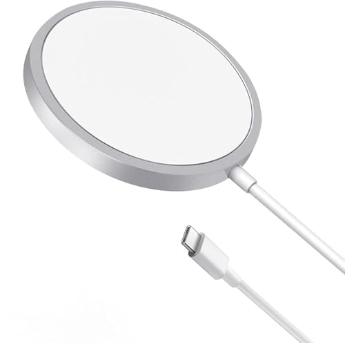 Cargador Inalámbrico Magnético para iPhone, 15W Carga Inalámbrico Rápido Compatible con iPhone 14/15/13/12/11 Pro XS MAX XR X Series y 2/3/Pro, Cargador de Inducción Compatible con Samsung Galaxy
