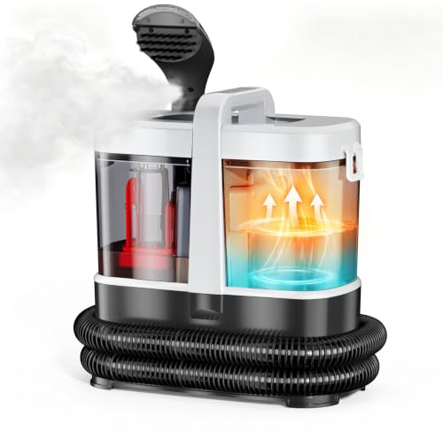 Polsterreiniger Nasssauger Waschsauger, 20KPa Dampfreiniger mit 1,7L Wassertank, Teppichreiniger Fleckenentferner für Sofa, Polstermöbel,Vorhänge und Haustierflecken