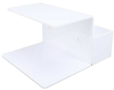 JTLB Support D'oreiller D'extension de Cils, Organisateur D'étagère D'oreiller de Cils en Acrylique épaissi avec 2 Compartiments 3 Trous Ronds 6 Trous Plats, pour les écoles de Fo (Blanc)