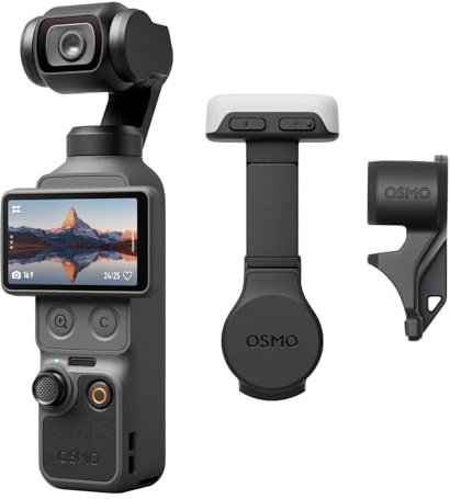 DJI Osmo Pocket 4 Selfie Fill Combo, Pocket-Gimbal-Vlog-Kamera mit Fülllicht, 1″ CMOS und 4K/240fps, 3-Achsen-Stabilisierung, 2× verlustfreier Zoom