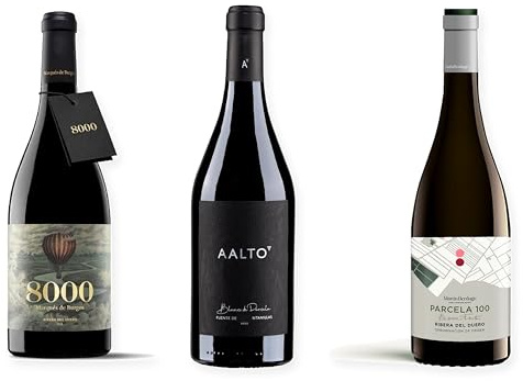 vino Ribera del Duero ofertas 8000 Marqués de Burgos, Aalto Blanco de Parcela y Martín Berdugo Parcela 100 pack tres botellas 75 cl
