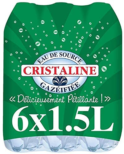 CRISTALINE - Eau De Source Gazéifiée Pack De 6X1.5L - Prix de l'Unité