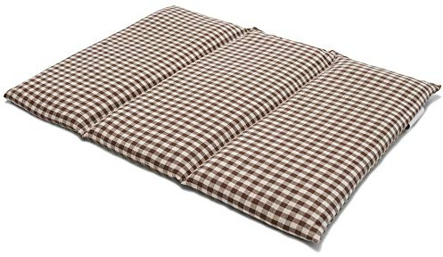 Coussin aux graines de colza - Taille 40x30-3 compartiments - Brun et Blanc - Coussin thermique - Coussin aux graines - Compresse froide -