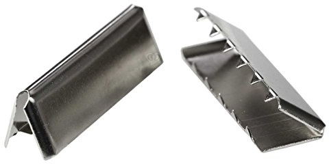maDDma 10 Endstücke für Gürtel Gurte Bänder, 9x20-12x40mm Gürtelenden Endkappen
