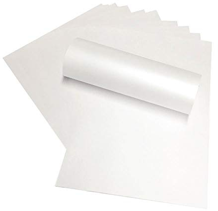 Syntego A4 Helles Schnee Perlglanz Schimmerpapier, Doppelseitig geeignet für Tintenstrahl- und Laserdrucker … 120 g/m² (50) (Weiß)