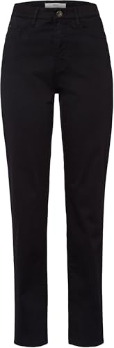 BRAX Dam stil Carola Cotton stretchbyxor, Perma svart, 36W / 34L