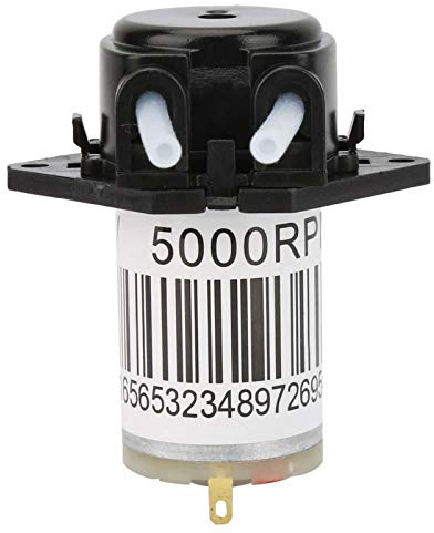 Kuuleyn Dc Self-Priming Pump, 6V Miniature Silent Peristaltic Pump, Titration Dc Self-Priming Pump High Pressure Brush Pump Motor Pump Micro Water Pum(6V Flat black)