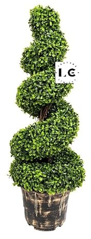 3FT ARTIFICIAL SPIRAL TWIST TOPIARY TREE (2) (1)