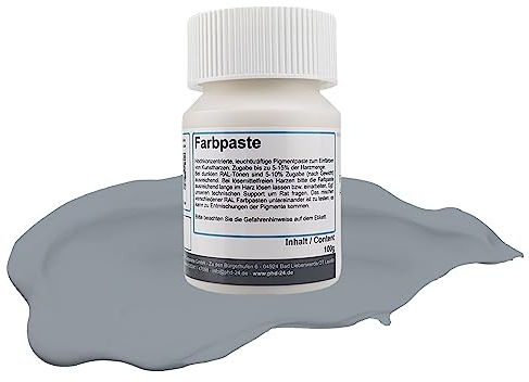 DD Composite Farbpaste 100g silbergrau RAL 7001 Pigment hochkonzentriert für Kunstharze Epoxidharz Resin Polyesterharz Gießharz farbintensiv deckend