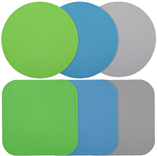 6 Stück Glasöffner Greifer Pads Gummi Gläsergriff Pads Wiederverwendbarer Mehrzweck Flaschendeckelöffner Rutschfester Wärmedämmung Pads Untersetzer Für Die Meisten Flaschen(Hellblau, Grün,Grau)