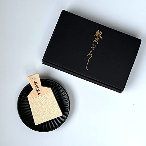 Japanese Traditional Grater for Wasabi and Ginger with Minoyaki Plate Made in Japan(with Minoyaki Small Plate, Black Plate & Grater Small Size)