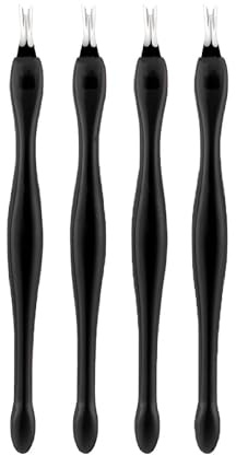 Cuticle Trimmer, 4 Pcs, Cuticle Fork, V Shape Pusher Cuticle Removal, Cuticle Pusher, Cuticle Remover, Pedicure Cuticle Trimmer, Manicure Dead Skin Removal Tool for Professional Finger & Toe Nail Care