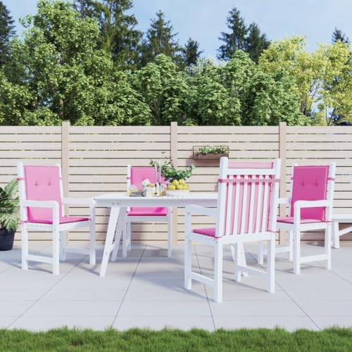 CIADAZ Niedriglehner-Auflagen 4 STK. Rosa Stoff Liegenauflage, Auflage Gartenliege, Sitzkissen Gartenmöbel, Bankauflage, Stuhlauflage Für Hochlehner, Sitzauflagen - 361335