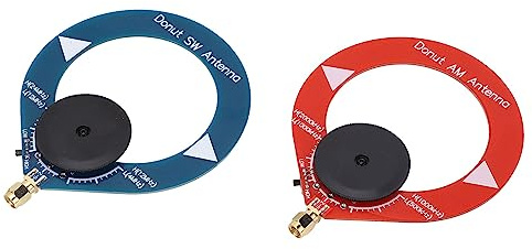 2 Pezzi di Ciambella AM, Mini Loop Antenna per Radio Portatile Anti-interferenza MW SW a Onde Corte
