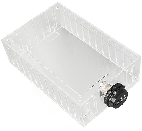Thermostat Lock Box with Key, Universal Large Transparent Thermostat Protective Guard for Thermostat On Wall (Coded Lock)