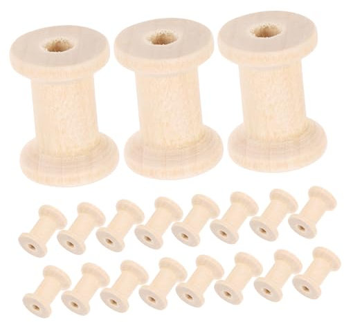 CORHAD 20stücke Holzspulen Für -nähprojekte Vintage Winding Spools Naturholz Durchmesser Für Faden Schnur Und Bastelarbeiten