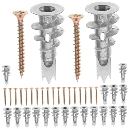 KICHOUSE 20sets Tasselli Per Pareti Cave Con Autoperforanti Per Cartongesso Set Di Tasselli e Per Fissaggio Sicuro in
