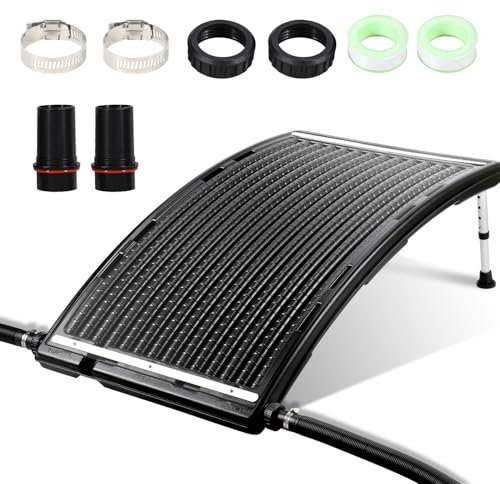 Vigevee Sonnenkollektor Poolheizung, 113x69x35cm Solarheizung Maximaler Durchfluss 10000 L/h, Pool Heizungen Solaranlage für Warmwasser, Gartendusche, Pool