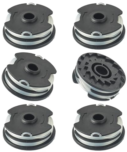 JAMHER Bobinas de hilo de repuesto Desbrozadora, para recortadora LIDL Parkside, compatible con PRT 550 A1, A3; PRTA 20-Li A1, B2, C3 bobina de repuesto(6 Bobinas de Repuesto)