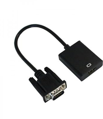 Watio Wave Adaptateur - Convertit Le Signal VGA vers HDMI, idéal pour Les projecteurs et Les écrans. Comprend Un Port d'entrée VGA et Une Sortie HDMI. Compatible avec Divers appareils