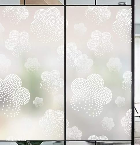 Lámina para Ventana Vinilos para Cristales Anti UV Electrostática Vinilo Decorativos Lámina Opaca Ventanas Reutilizable para Hogar Oficina.(Flor)