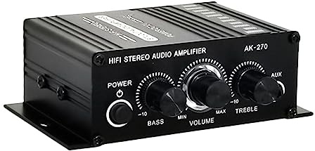 EXCEART 12V Audio Digitale Stereo Due con Effetto Surround e Bassi Potenti Compatibile con Tv Auto e Computer Design Elegante con LED