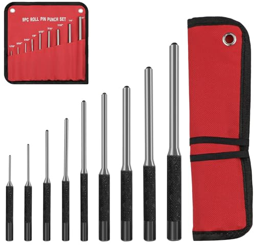 MISIQIMA 9 unidades de punzones con bolsa de almacenamiento de nailon, herramienta perforadora de 1,5 mm - 8 mm, adecuado para reparación de relojes, cuero, joyas, artesanías