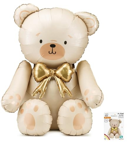 XXL Folienballon Teddybär, Luftballon Bär für Babyparty | Süßer Folienballon Baby Bär, Bären Geburtstagsdeko Junge Mädchen, für Bär Themenparty, Geburtstag, Fotografiezubehör