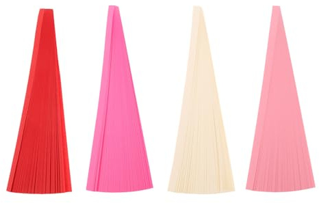 GALPADA Tiras de Origami de Estrellas Plegables 5400 Piezas Papel Artesanal Doble Cara Rojo Degradado para Manualidades Creativas DIY Decoración y Proyectos Escolares