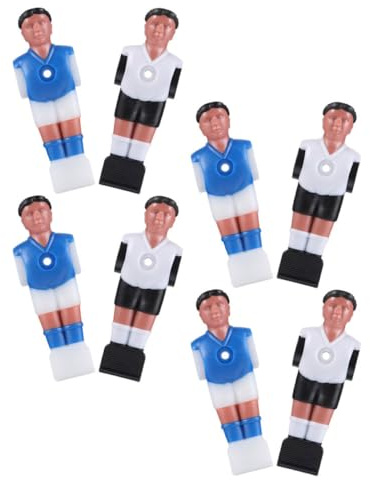 AMUSLESUR 8 Piezas de Figuras de Futbolín de Resina Resistentes y Portátiles para Reuniones Familiares y Compañeros, Diseño Compacto y Realista para Juego de Futbolín de Mesa
