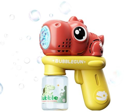 Elektrisk Bubbelstav,Elektrisk lysande skummaskin | Handhållen läcksäker dinosauriedesignad bubbelmaskinstav - för Åldrar 3-8 Pojkar Flickor Utomhus Kväll Fest Födelsedag Pool