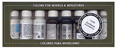 Vallejo Model Color 17 ml Auxiliary Set,Black