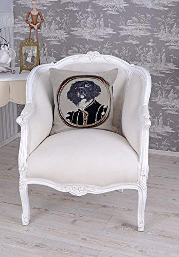 Rokoko Sessel Bergere en Confessional Stuhl Prunksessel Holz gepolstert Thron cat664b01 Armlehnstuhl Palazzo Exklusiv