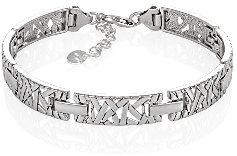 LillyMarie Hochwertiges Design Silberarmband Mit Verstellbarer Länge Und Karabinerverschluss