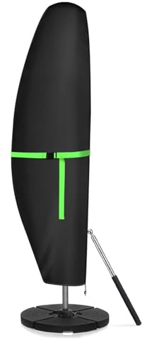 GEMITTO Sonnenschirm Schutzhülle mit Stab, Sonnenschirm Abdeckung 2 bis 4 M Große Ampelschirm Schutzhülle, Wetterfeste, UV-Anti, Winddicht und Schneesicher 600D Oxford Gewebe, Outdoor für Ampelschirm