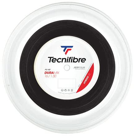 Tecnifibre Duramix Hd 200M Schwarz Tennis Saitenrolle Hybrid Schwarz 1,30
