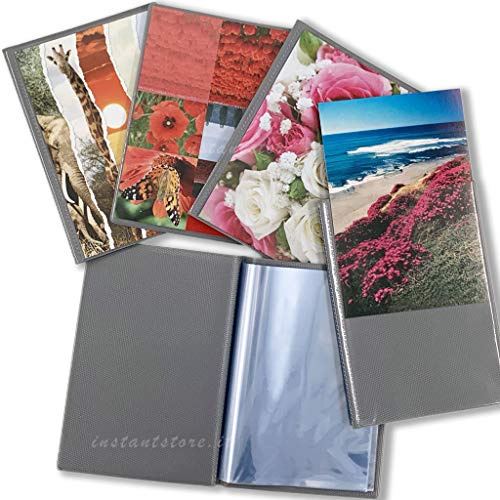 instantstore 10 álbumes de fotos con fundas para fotografías de 11 x 16 cm, 10 x 15 cm, con tapa blanda, personalizable, frontal y posterior con sobres – Paquete de 10 unidades, total 360 fotos
