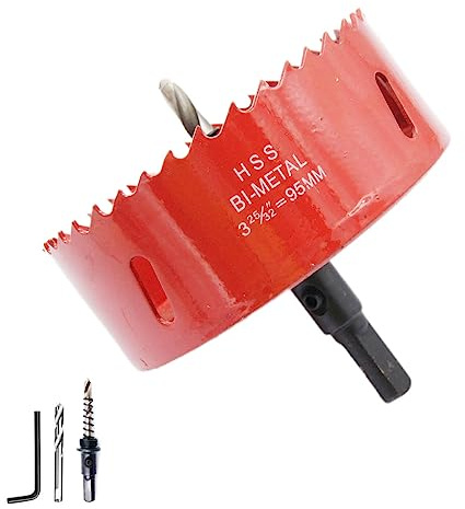95mm Hole Saw LAIWEI Hole Cutter,For Drilling Wood, Aluminum Profiles,PVC and Other Materials (3-3/4(95mm))…