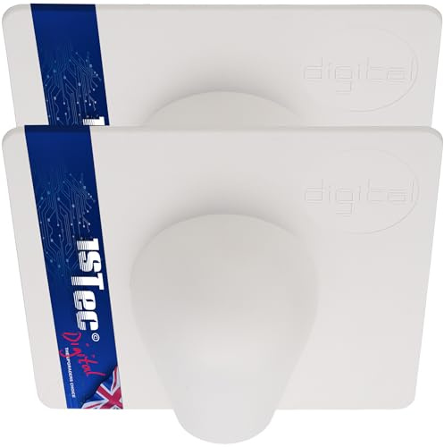 2 x White Drill Hole Damage Cable Tidy Cover Shield for Pipe Hose Buster Plates fits Coaxial TV Alarm/Telephone Wire RG59 Coax CCTV Low Voltage Garden Lights Power electrical Leads Weather External