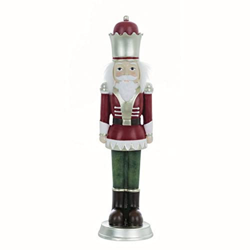 Blanc Mariclo Décoration de Noël figurine casse noisette résine H30 cm