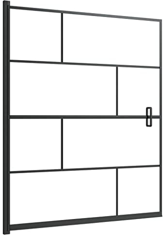 vidaXL Duschkabine mit ABS-Griff Badewannenaufsatz Duschwand Duschabtrennung Badewanne Schulte Aufsatz Dusche ESG 116x140cm Schwarz
