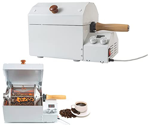 Coffee Roasting Machine Household Electric Heating Coffee Bean Roaster Machine, DIY Coffee Bean Roasting Tool 300g Capacity Small Coffee Roasting Drum