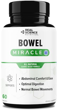 Real Science Nutrition Offers Bowel Miracle: Natural Solution for Gut Health, Abdominal Discomfort, Lower Bowel Formula, Aiding IBS and Chronic Bloating