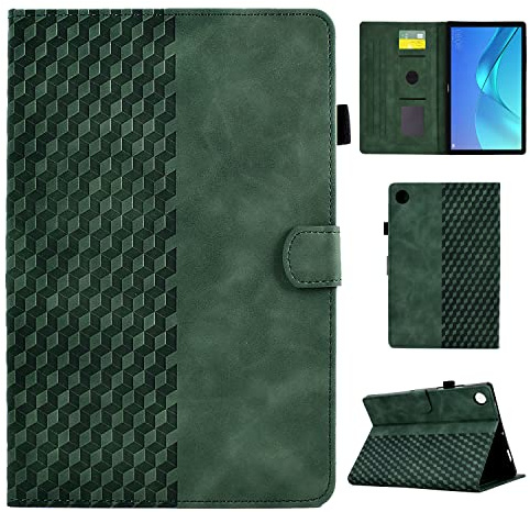 CASAFUNY Hülle für Huawei MediaPad M5 /M5 Pro 10.8 Zoll 2018, PU Leder Tablette Schützhülle Multi-Winkel Ständer Cover Case für Huawei Mediapad M5 10/ M5 10 Pro Tablette, Grün